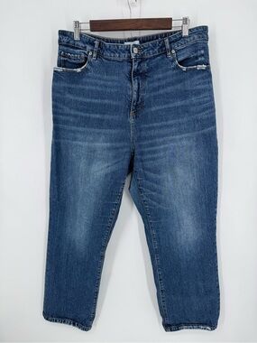Loft The Curvy Straight Crop Denim Minimalist Casual Women's Jeans Size 14